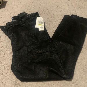 Kut Snakeskin Print Skinny Jeans